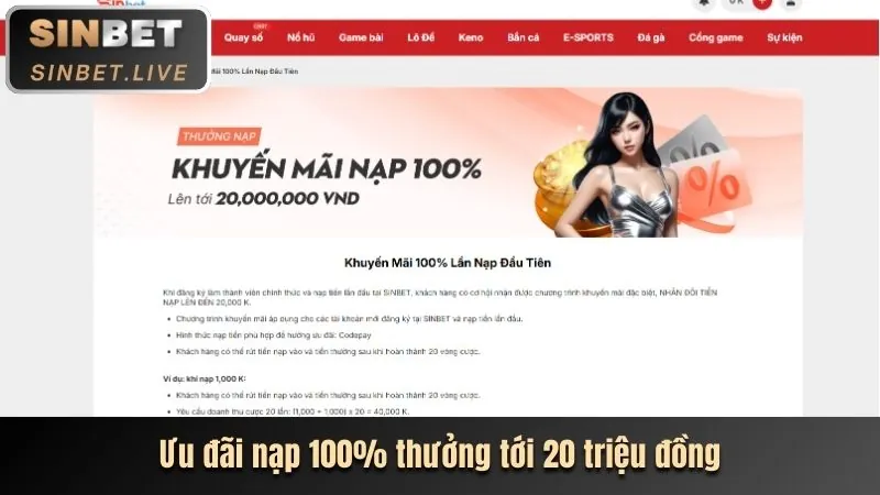 Thưởng Chào Mừng Đăng Ký